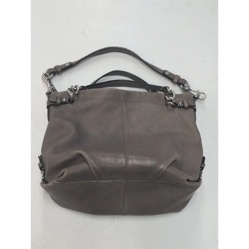 Coach Madison Brook Hobo Bag Taupe Silver 14142M Soft Leather No Crossbody Strap